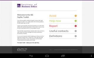 IBE Say No Toolkit for tablets captura de pantalla 2