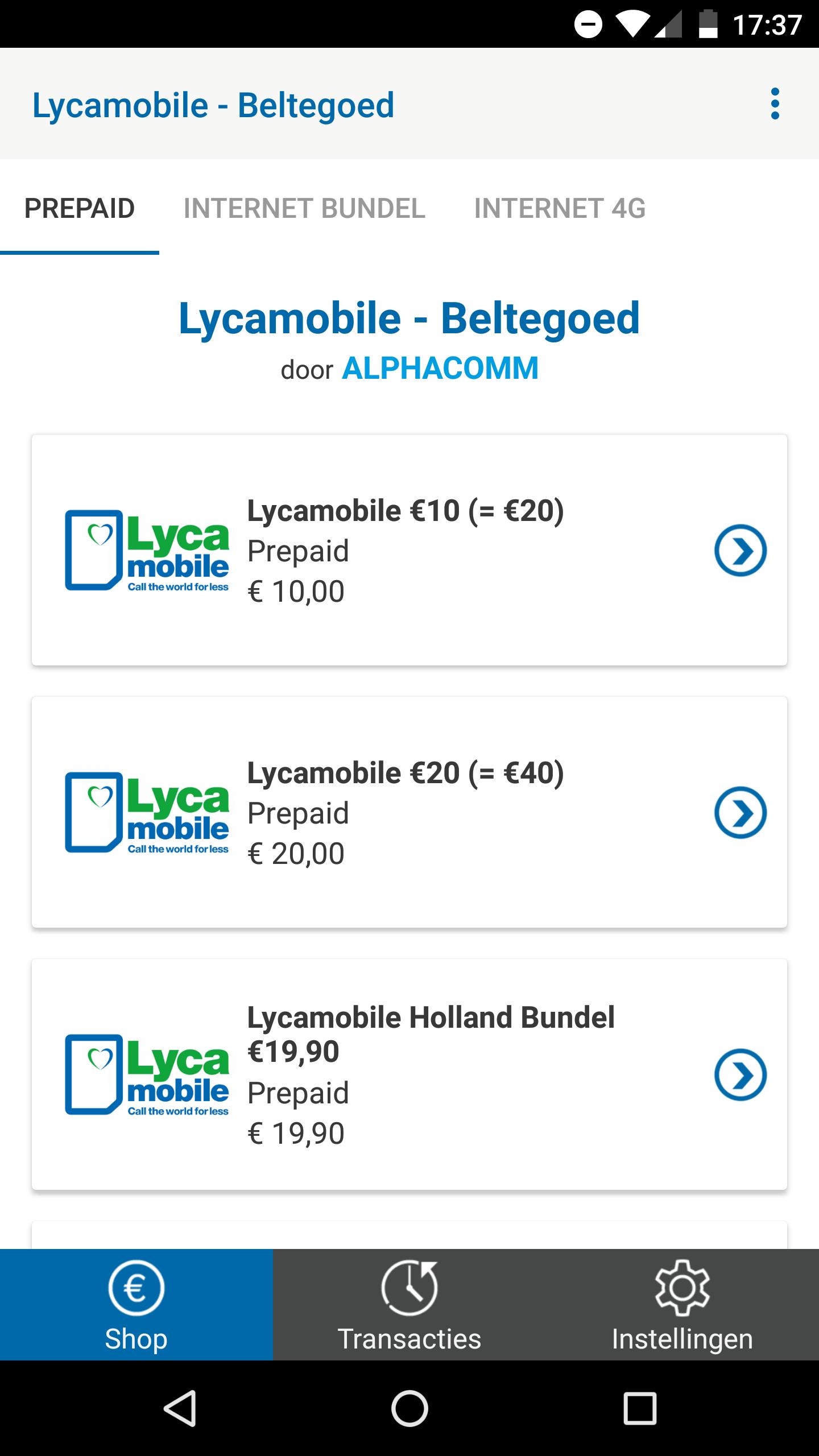 Lycamobile - Prepaid Beltegoed Opwaarderen for Android - APK Download