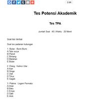 Tes Potensi Akademik Affiche