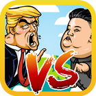 Trump vs Kim - the big red but icon