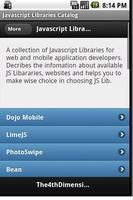 Javascript Libraries Catalog الملصق