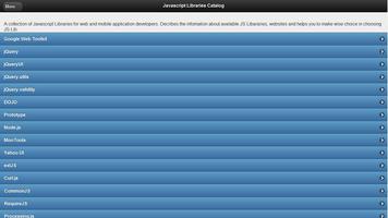 Javascript Libraries Catalog2 Affiche
