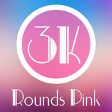3K Rounds Pink - Icon Pack icône