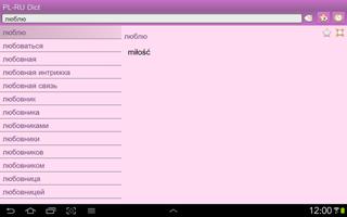 Polish Russian dictionary screenshot 3