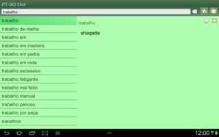 Portuguese Somali dictionary screenshot 1