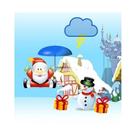 Snowman and Santa Claus icône