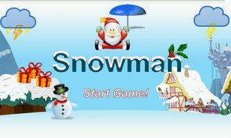 Poster Snowman and Santa Claus