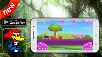 woody super woodpecker Adventure racing Game Affiche