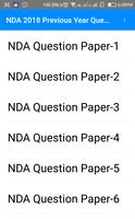 Poster Previous Year NDA 2018 Questions Papers