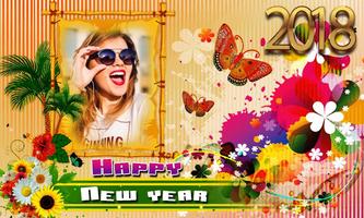 Happy New Year Photo Frame 2018 Affiche