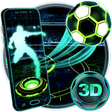 Neon Football Tech 3D Theme icône