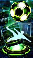 Neon Football Tech 3D Tema Poster