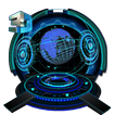 3d high tech globe theme