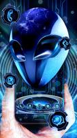 3D Neon Alien Galaxy-thema-poster