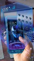 3D Neon Alien Galaxy Theme اسکرین شاٹ 1