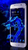 Neon Dragão Azul 3D imagem de tela 1