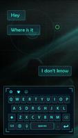 blue neon light future keyboard cyan स्क्रीनशॉट 1