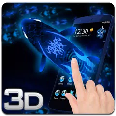 Скачать Неон Кой Fish Space 3D Theme APK