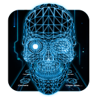 Tema 3D Hologram Skull icono