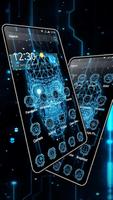 3D Hologram Skull Theme 스크린샷 1