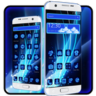 Neon tecnologia azul ícone