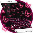 neon butterflies theme APK