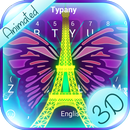 Live Neon Butterfly Eiffel Tower Keyboard APK