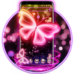 Neon Butterfly Pink Shine Theme