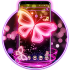 Neon Butterfly Pink Shine Theme Zeichen