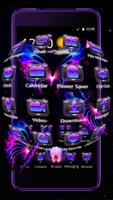 3D Neon Butterfly Galaxy Theme скриншот 1