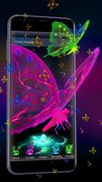 Thème de papillons en néon 3D capture d'écran 2