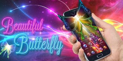 Neon Beautiful Butterfly Theme capture d'écran 3