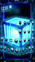 3D Neon Hyper Cube Theme स्क्रीनशॉट 1