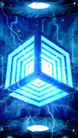 3D Neon Hyper Cube Theme syot layar 2