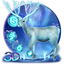 Neon blue deer theme APK