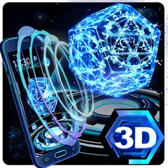 Neon Pentagon 3D Theme APK download