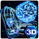 Neon Pentagon 3D Theme APK