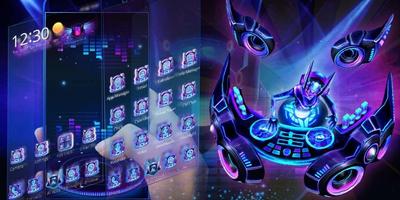 3D Neon Hologram DJ Music Theme 截圖 3