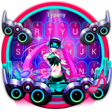 Neon DJ Music Keyboard Theme icône