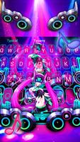 Neon DJ Music Keyboard Theme 포스터