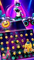 Neon DJ Music Keyboard Theme 스크린샷 1