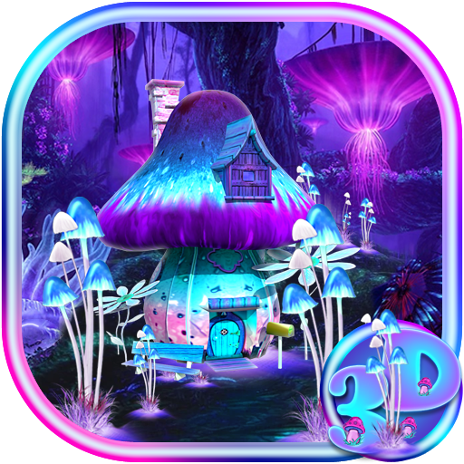Fantasy Neon Mushroom