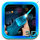 Neon Empire State Building 3D Theme icon