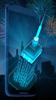 Neon Empire State Building 3D Theme captura de pantalla 2