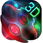 3D Neon Colors Fidget Spinner Theme icône
