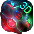 3D Neon Colors Fidget Spinner Theme ikona