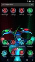 3D Neon Colors Fidget Spinner Theme تصوير الشاشة 1