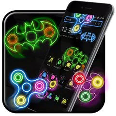 Neon Fidget Spinner Cool Theme