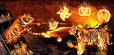 3D Vitality Fire Tiger Theme
