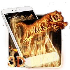 3D Vitalität Feuer Tiger Thema APK Herunterladen